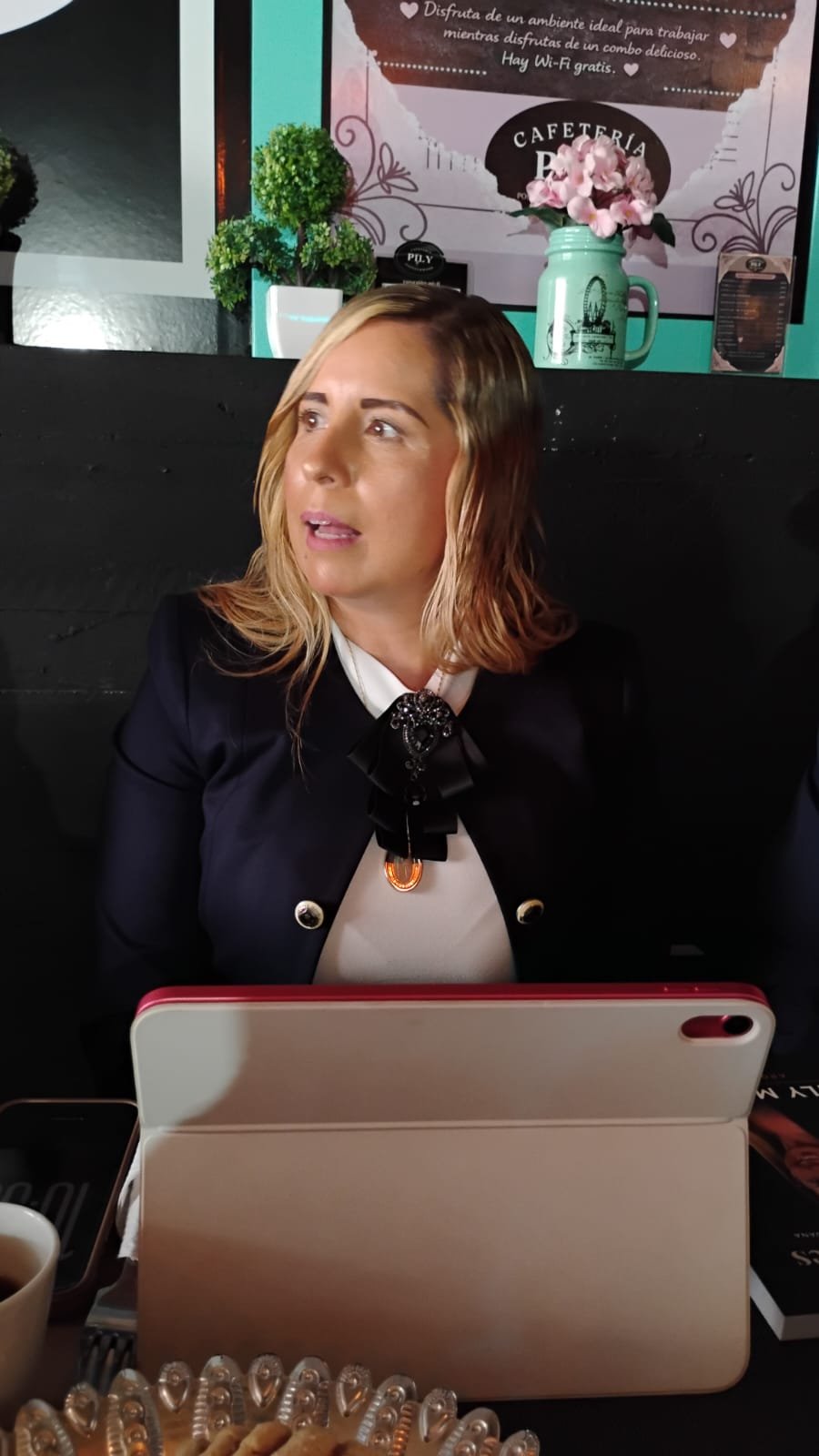 Pily Morán durante la conversación con La Mesa G XX-XXI
